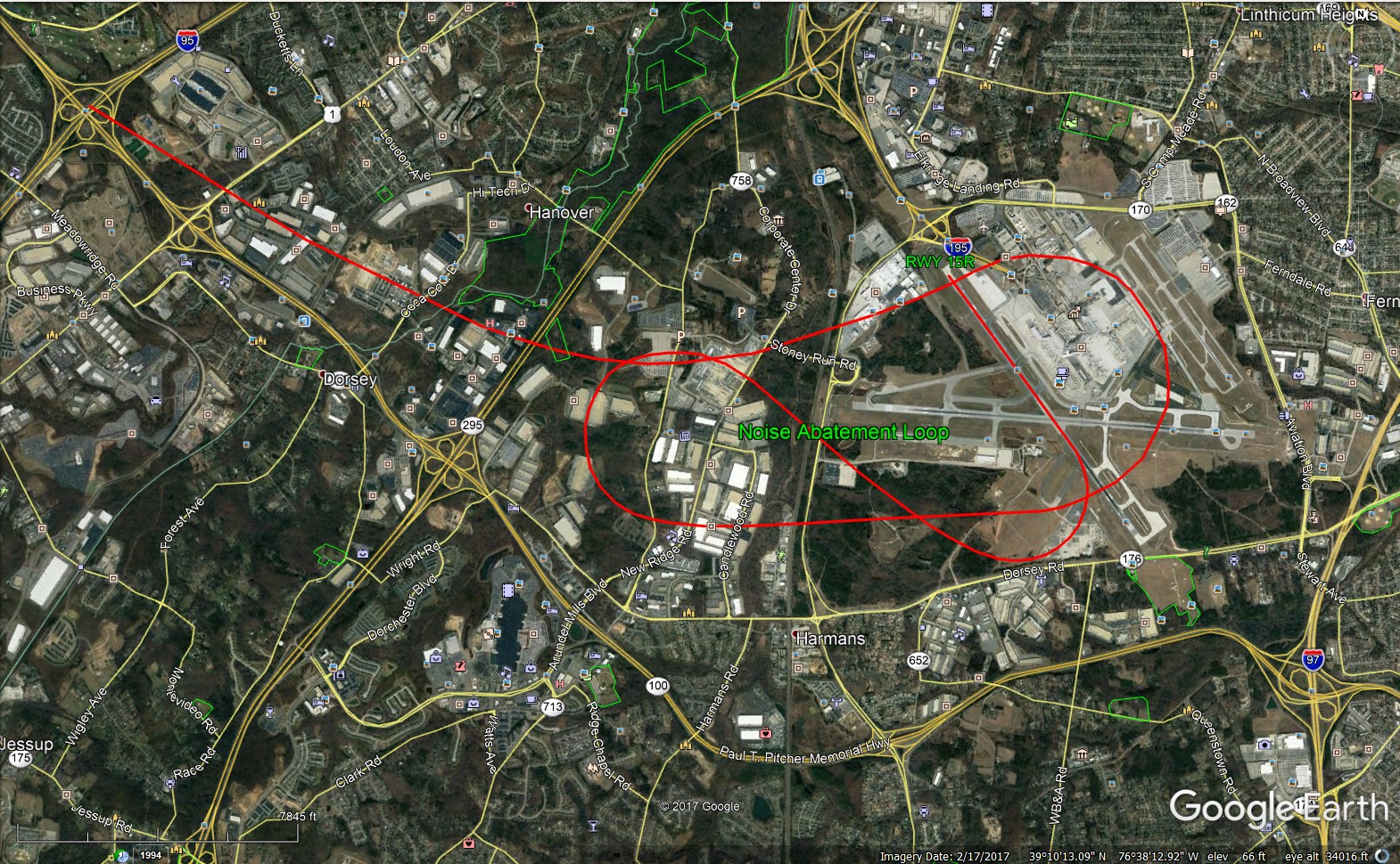 Most jets taking off from RWY 15R are airborne by mid-runway.